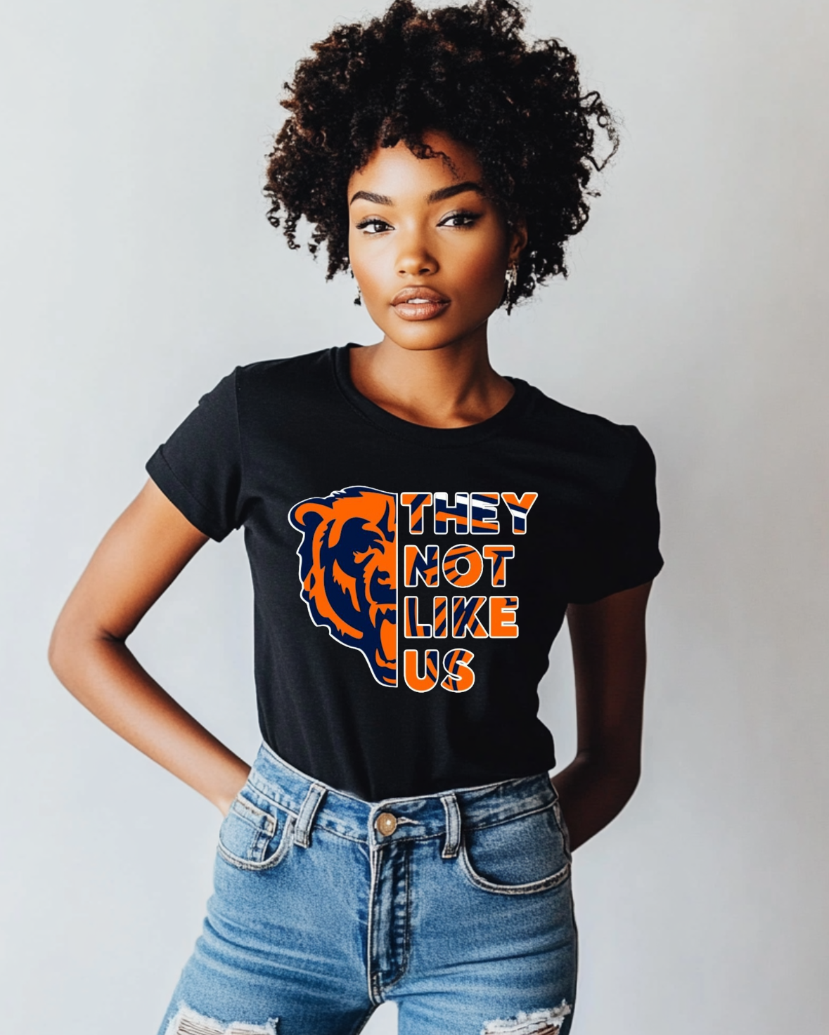 They Not Like Us |  Navy and Orange Bears Female