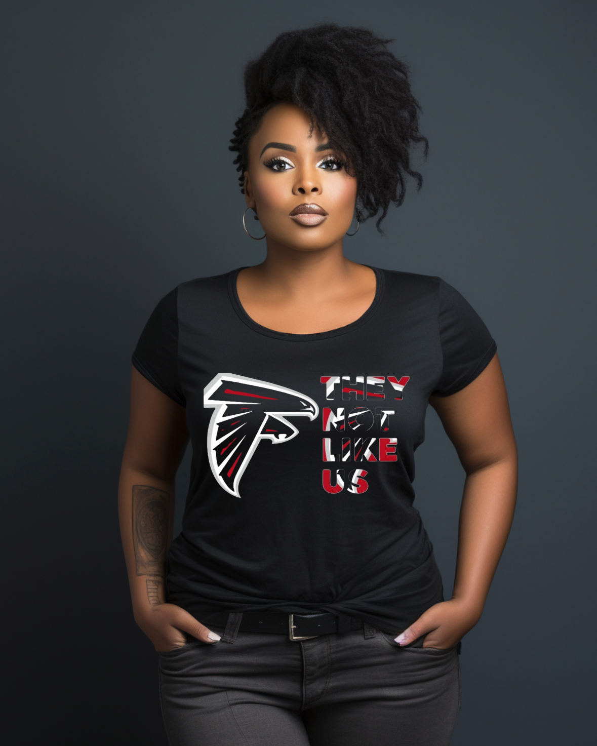 They Not Like Us |  Falcons Black and Red Female