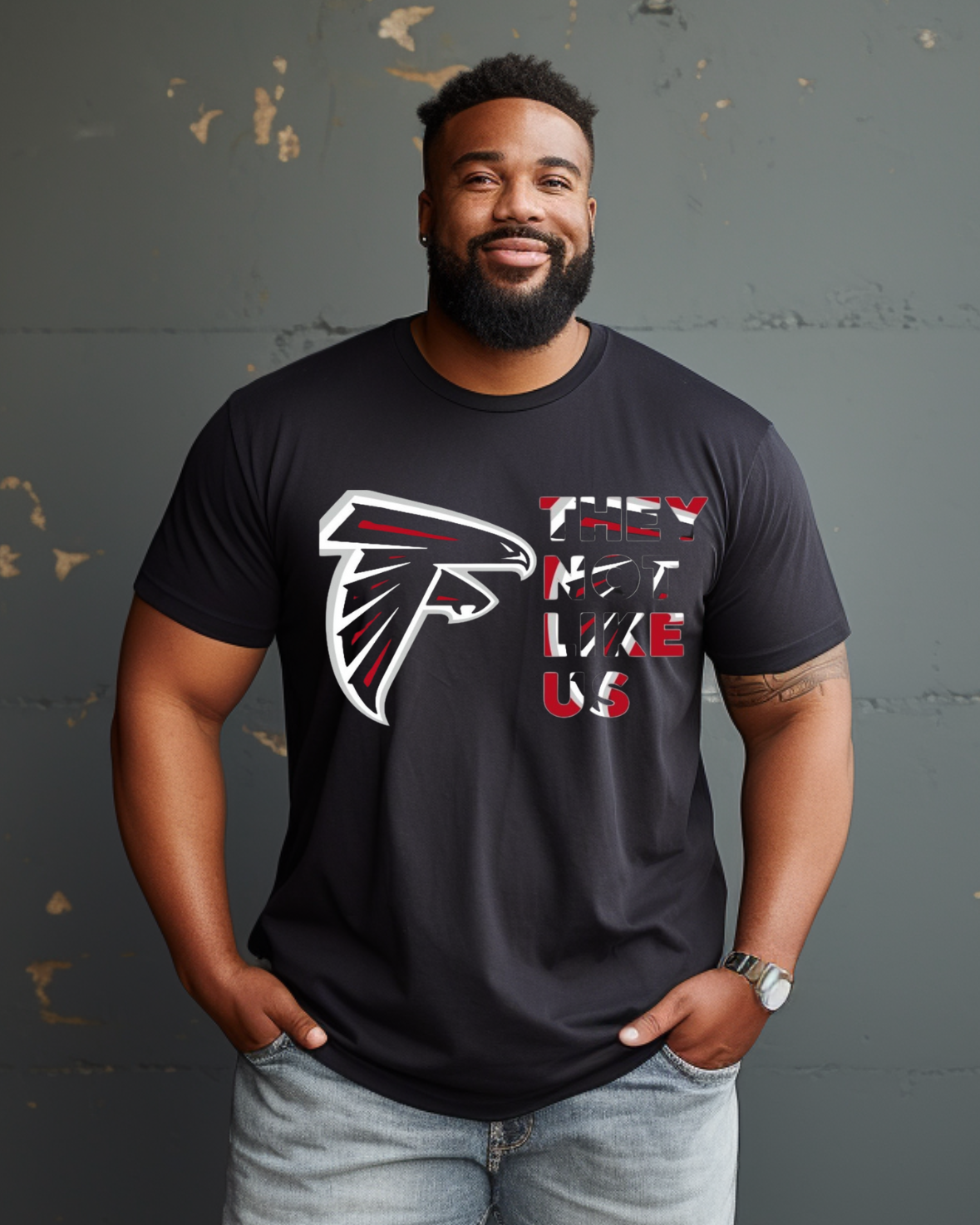 They Not Like Us |  Falcons Black and Red Male